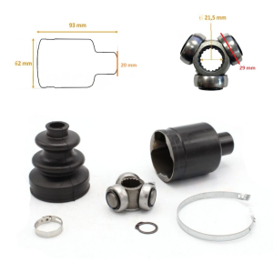 GIUNTO OMOCINETICO LATO CAMBIO TRIPODE CON CROCIERA CUFFIA GRASSO E FASCETTE
