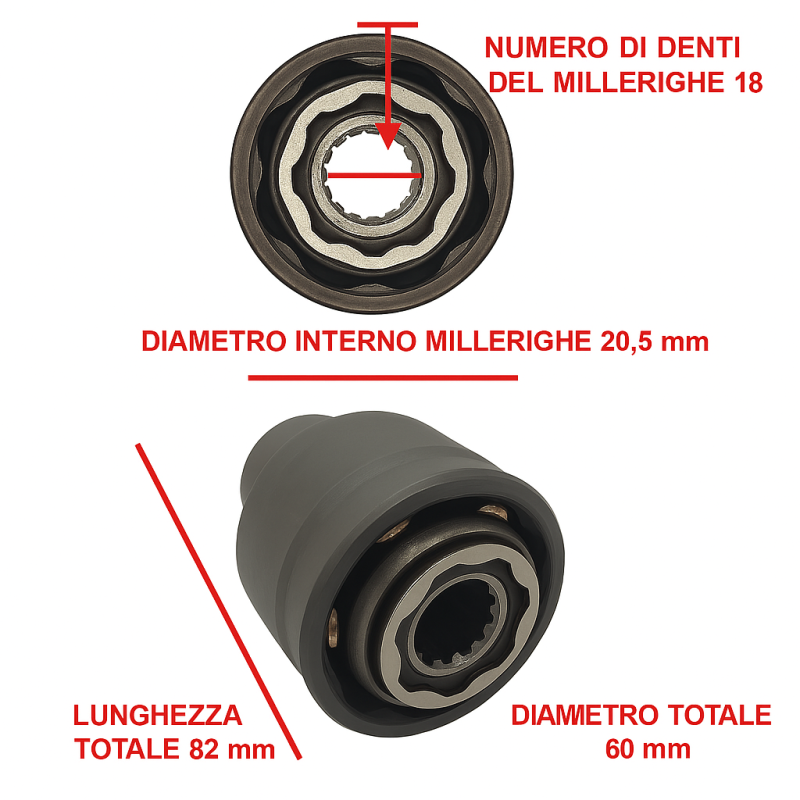 GIUNTO OMOCINETICO LATO CAMBIO STANDARD