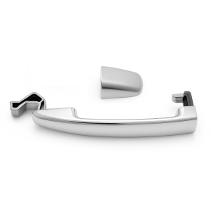 Maniglia porta esterna cromata completa di cover lato destro Ligier, Chatenet, Bellier, 0240037, 02100105