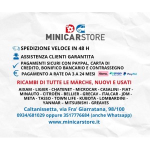 Sensore presenza acqua nel filtro gasolio Lombardini per Ligier, Microcar, Chatenet, Casalini, Aixam, Bellier, Grecav e Jdm