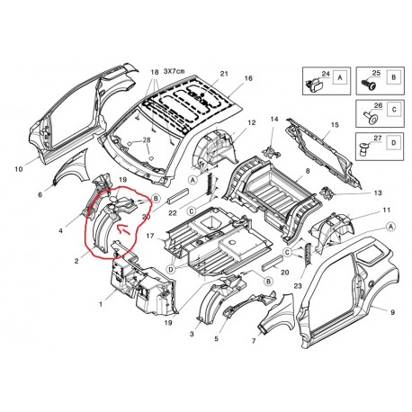 PASSARUOTA ANTERIORE DX JS50 - 1403390