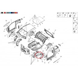 COVER INTERNO PARAFANGO ANTERIORE SINISTRO LIGIER JS50 V2 V3 V4 (JS56 / JS58 / JS66) - 1408169