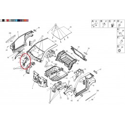 COVER INTERNO PARAFANGO ANTERIORE DESTRO LIGIER JS50 V2 V3 V4 (JS56 / JS58 / JS66) - 1408168