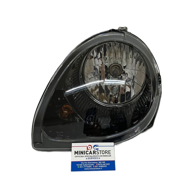 Faro fanale anteriore lato sinistro fondo nero Aixam Minauto 8r003