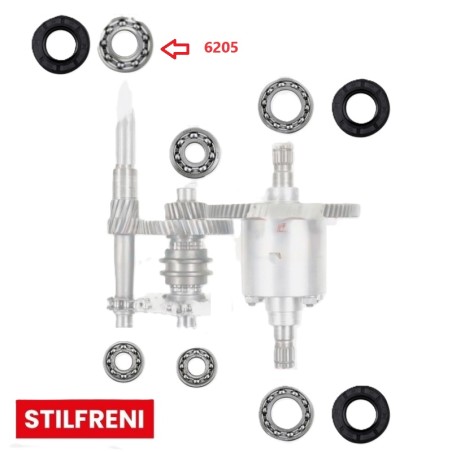 KIT CUSCINETTI E PARAOLI PER REVISIONE CAMBIO STILFRENI