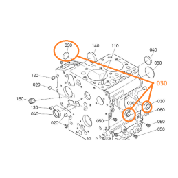 TAPPO MONOBLOCCO MOTORE KUBOTA Z402 Z482 Z482-EB4
