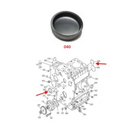 TAPPO MONOBLOCCO MOTORE KUBOTA Z402 Z482 Z482 E4 E5