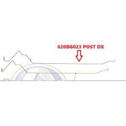 Tubo freno rigido posteriore lato destro Aixam Minauto 620bg0023