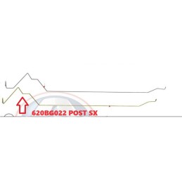 Tubo freno rigido posteriore lato sinistro Aixam Minauto 620bg022