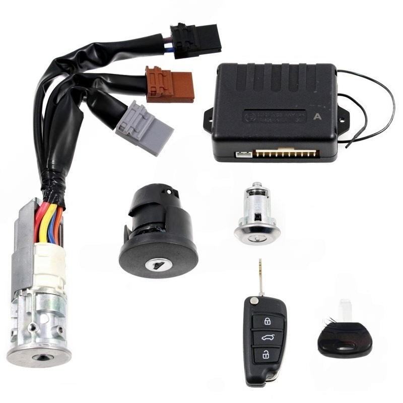 KIT CENTRALINA CHIUSURA CENTRALIZZATA TELECOMANDO NOTTOLINO PORTA BLOCCHETTO AVVIAMENTO E TAPPO SERBATOIO AIXAM MINAUTO