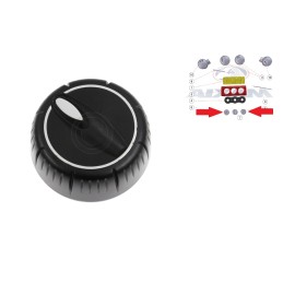 MANOPOLA RISCALDAMENTO LATERALE CROMATA AIXAM MINAUTO 2AZ029