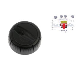 MANOPOLA RISCALDAMENTO CENTRALE NERA AIXAM MINAUTO 2AY029N