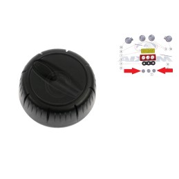 MANOPOLA RISCALDAMENTO LATERALE NERA AIXAM MINAUTO 2AZ029N