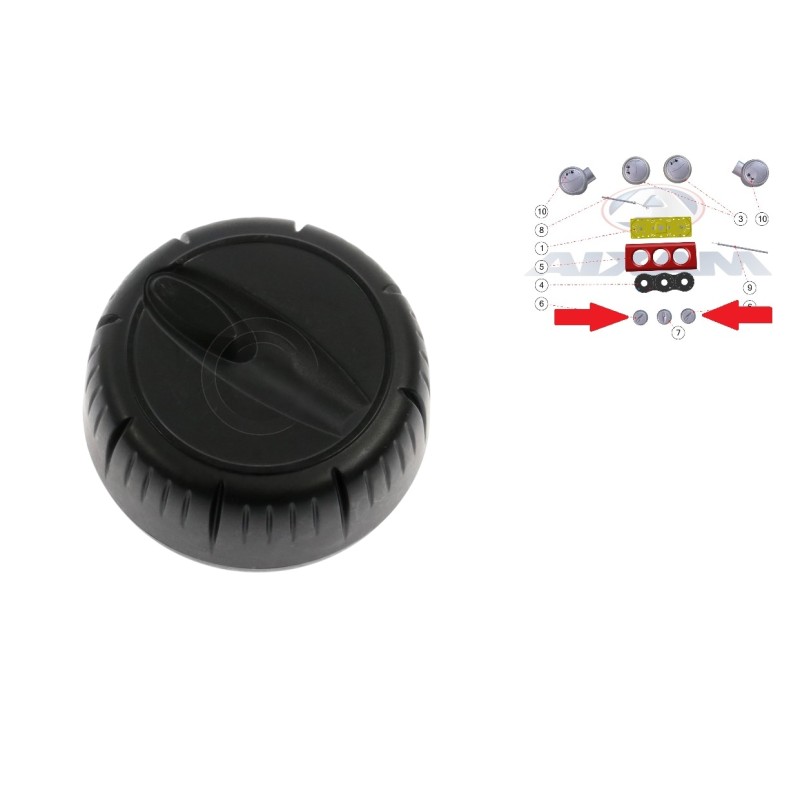 copy of MANOPOLA RISCALDAMENTO CENTRALE CROMATA AIXAM MINAUTO