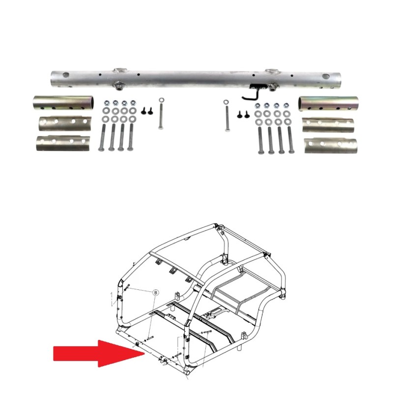 KIT RIPARAZIONE TRAVERSA ANTERIORE TELAIO CHASSIS LIGIER MICROCAR